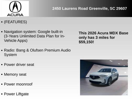 2026 Acura MDX Technology Package