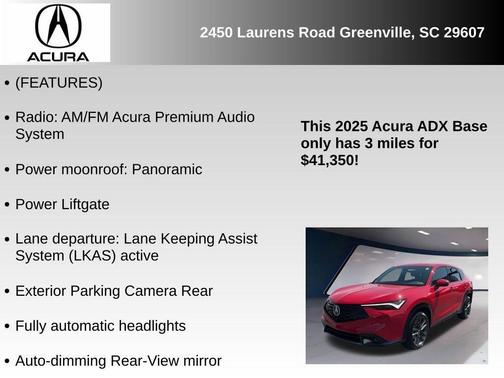 2025 Acura ADX A-Spec Package
