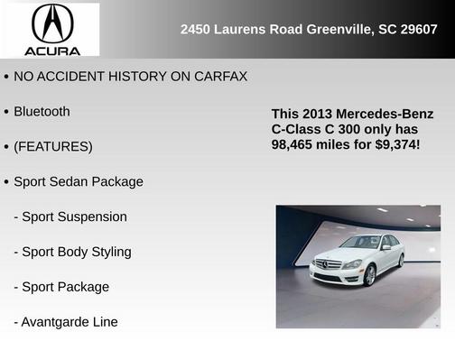 2013 Mercedes-Benz C-Class C 300 4MATIC Sport