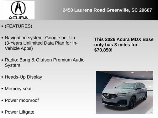 2026 Acura MDX A-SPEC Advance Package