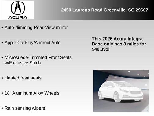2026 Acura Integra A-Spec Tech Package