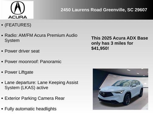 2025 Acura ADX A-Spec Package