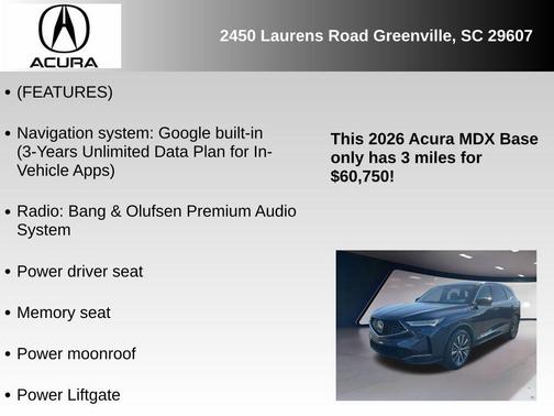 2026 Acura MDX Technology Package
