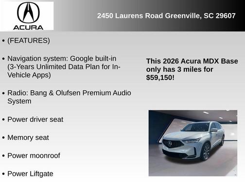 2026 Acura MDX Technology Package
