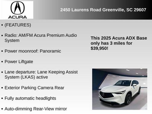 2025 Acura ADX A-Spec Package