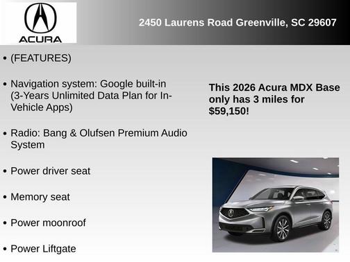 2026 Acura MDX Technology Package