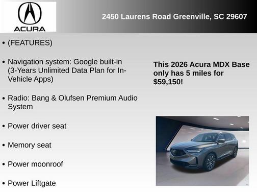 2026 Acura MDX Technology Package