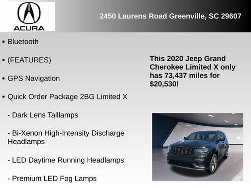 2020 Jeep Grand Cherokee Limited X
