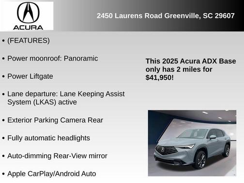 2025 Acura ADX A-Spec Package