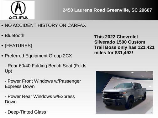 2022 Chevrolet Silverado 1500 Custom Trail Boss