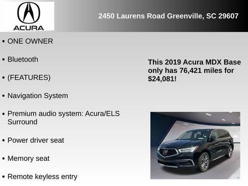 2019 Acura MDX 3.5L w/Technology Package