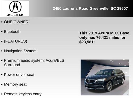 2019 Acura MDX 3.5L w/Technology Package