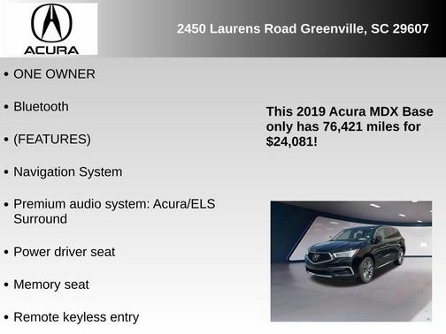 2019 Acura MDX 3.5L w/Technology Package