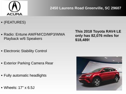 2018 Toyota RAV4 LE