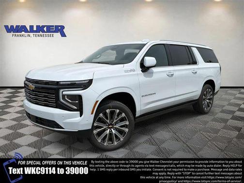 Polar White Tricoat 2026 Chevrolet Suburban High Country, 4WD
