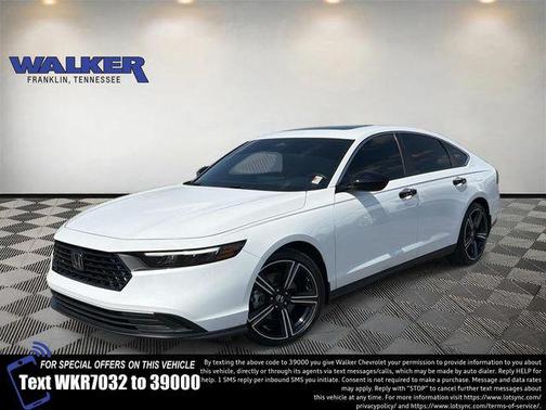 Platinum White Pearl 2025 Honda Accord Hybrid Sport Sedan