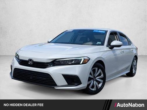 Platinum White Pearl 2024 Honda Civic LX
