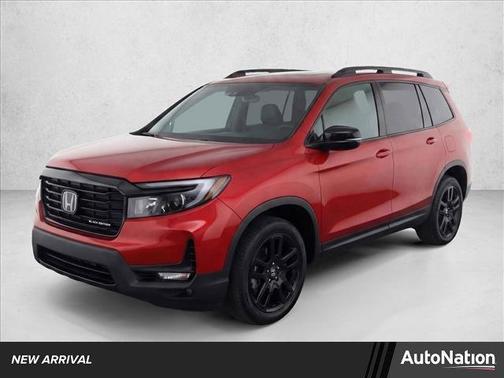 Radiant Red Metallic II 2024 Honda Passport AWD Black
