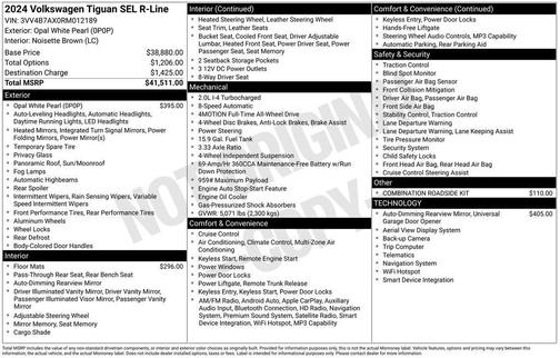 2024 Volkswagen Tiguan 2.0T SEL R-Line 4MOTION
