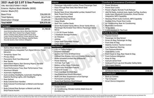 2021 Audi Q3 45 S line Premium