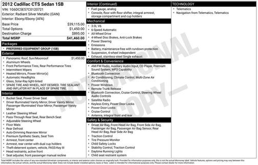 2012 Cadillac CTS Base