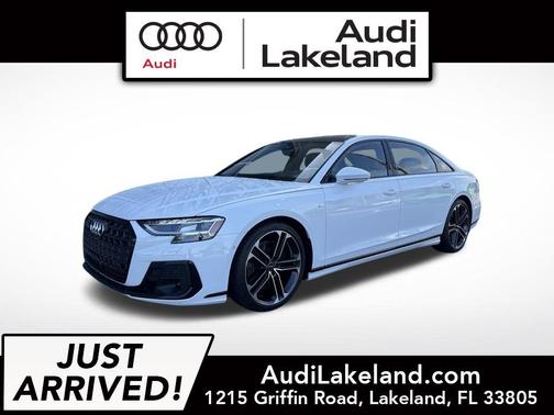 Glacier White Metallic 2025 Audi A8 L 55 TFSI quattro Tiptronic