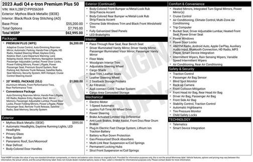 2023 Audi Q4 e-tron Premium Plus 50 quattro