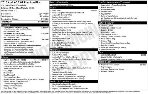 2016 Audi A6 3.0T Premium Plus
