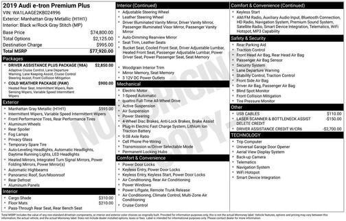 2019 Audi e-tron Premium Plus