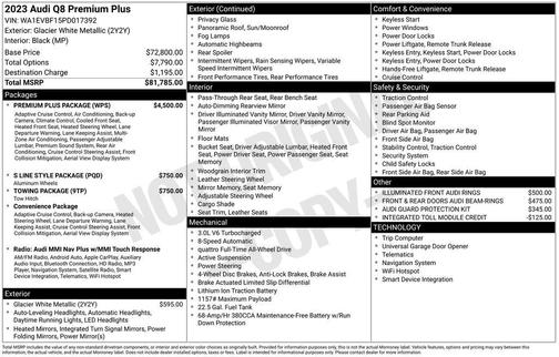 2023 Audi Q8 55 Premium Plus