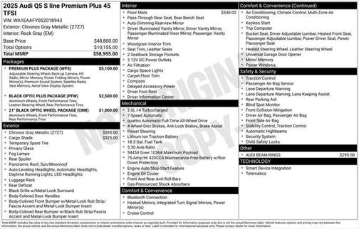 2025 Audi Q5 45 S line Premium Plus