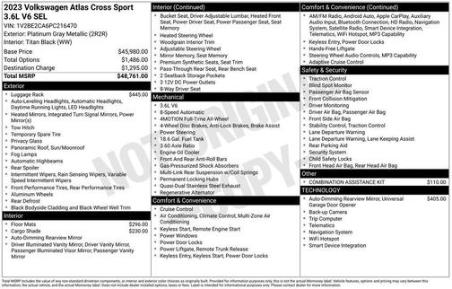2023 Volkswagen Atlas Cross Sport 3.6L V6 SEL
