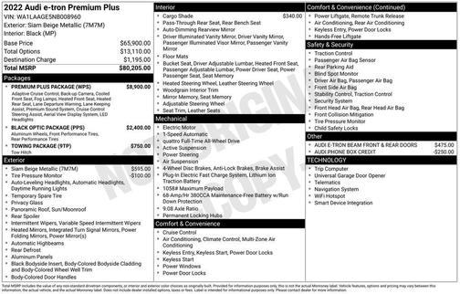 2022 Audi e-tron Premium Plus