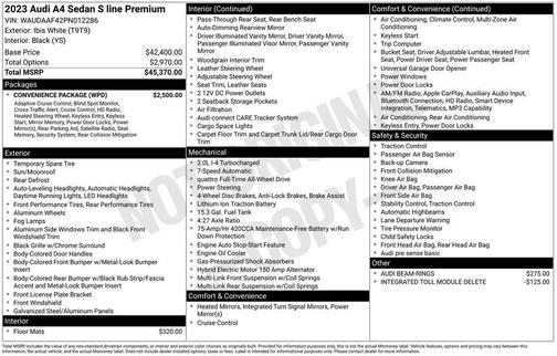 2023 Audi A4 45 S line Premium