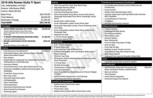 2018 Alfa Romeo Giulia Ti Sport
