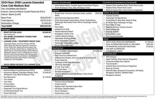 2024 RAM 3500 Laramie Mega Cab 4x4 6'4' Box