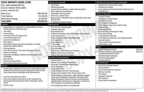 2025 INFINITI QX80 Luxe