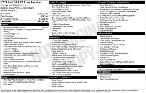 2021 Audi Q3 45 S line Premium