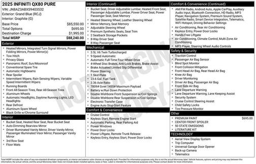 2025 INFINITI QX80 PURE AWD