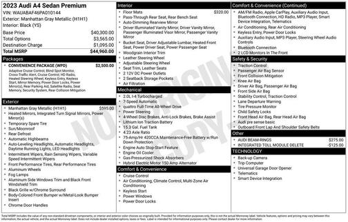 2023 Audi A4 40 Premium