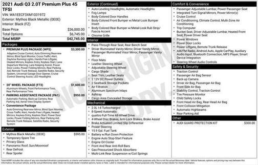 2021 Audi Q3 45 S line Premium Plus