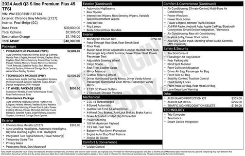 2024 Audi Q3 45 S line Premium Plus