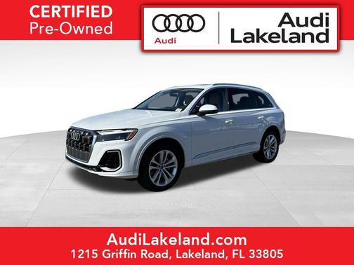 Glacier White Metallic 2025 Audi Q7 55 Premium Plus
