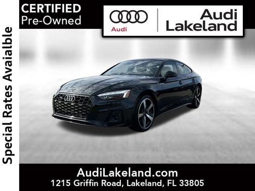 Mythos Black Metallic 2025 Audi A5 Sportback 45 S Line Premium Plus