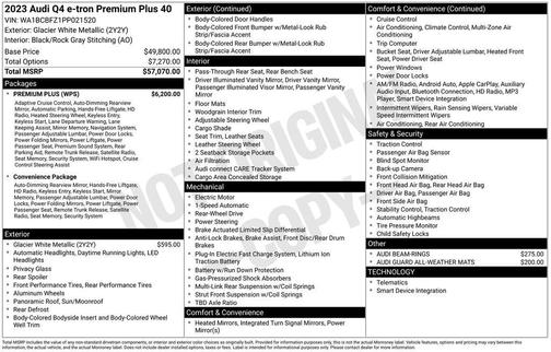 2023 Audi Q4 e-tron Premium Plus 40 RWD