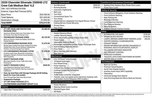 Cajun Red Tintcoat 2020 Chevrolet Silverado 2500 LTZ