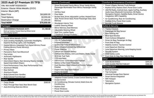 2025 Audi Q7 55 Premium