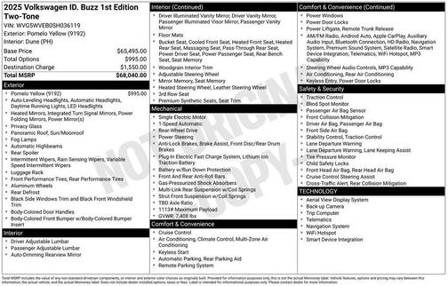 2025 Volkswagen ID. Buzz 1st Edition
