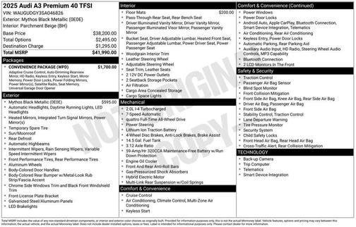 2025 Audi A3 Premium