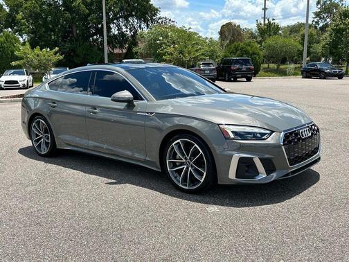Gray Metallic 2023 Audi A5 Sportback 45 S Line Premium Plus